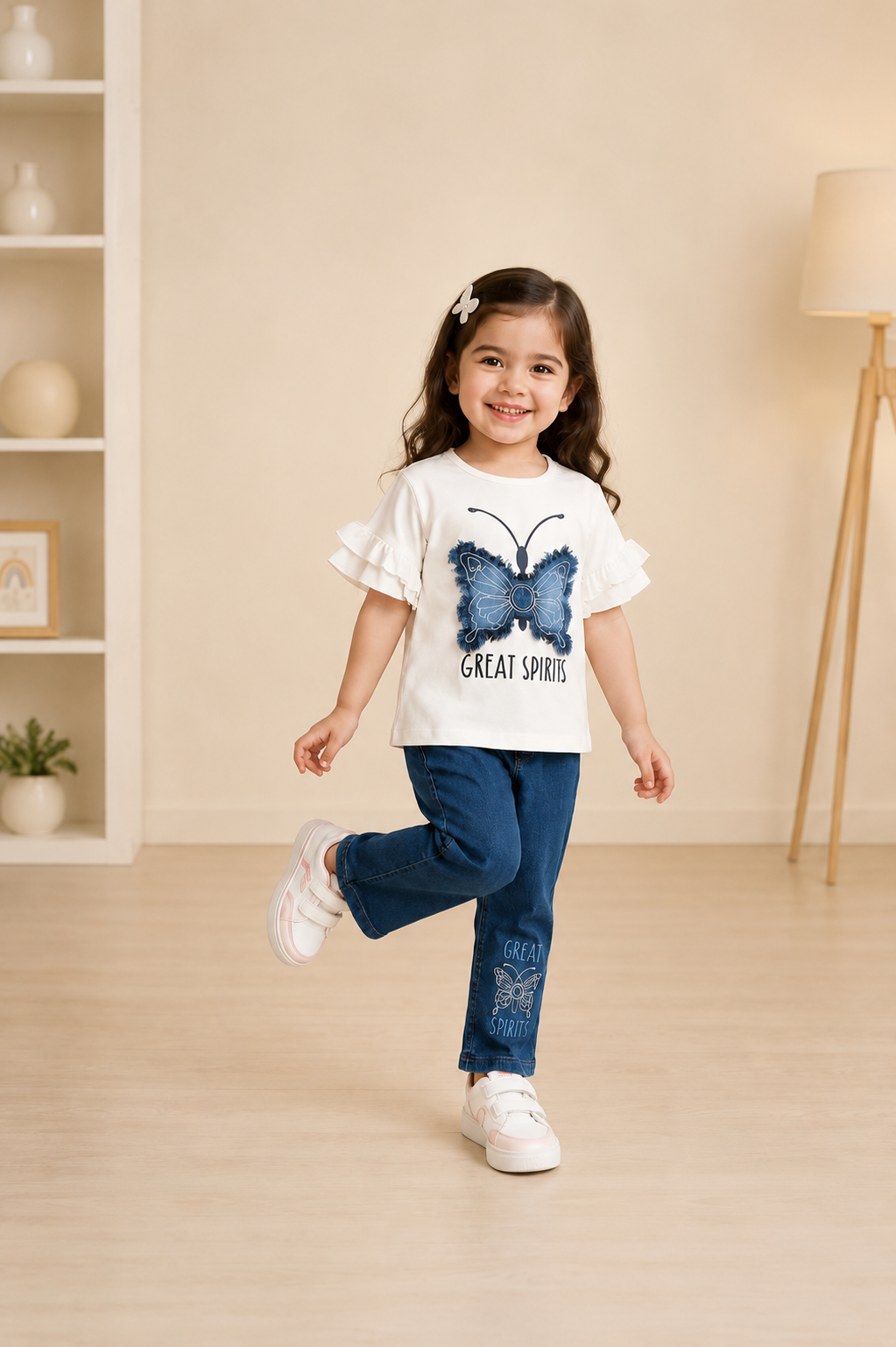 Butterfly Tee W/Denim