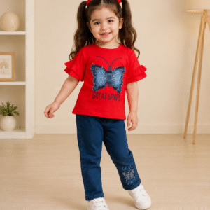 Butterfly Tee W/Denim