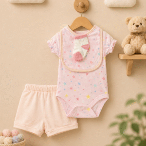 Imported 4 Pc Romper Set