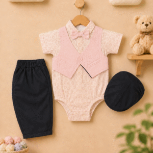 Waistcoat Romper W/Cap