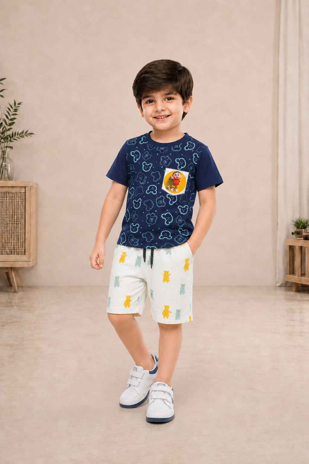 Printed Tee W/Shorts