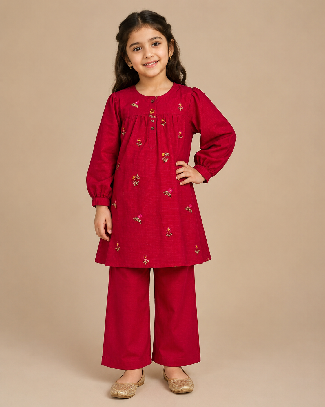 Lawn Embroidered Cord Set