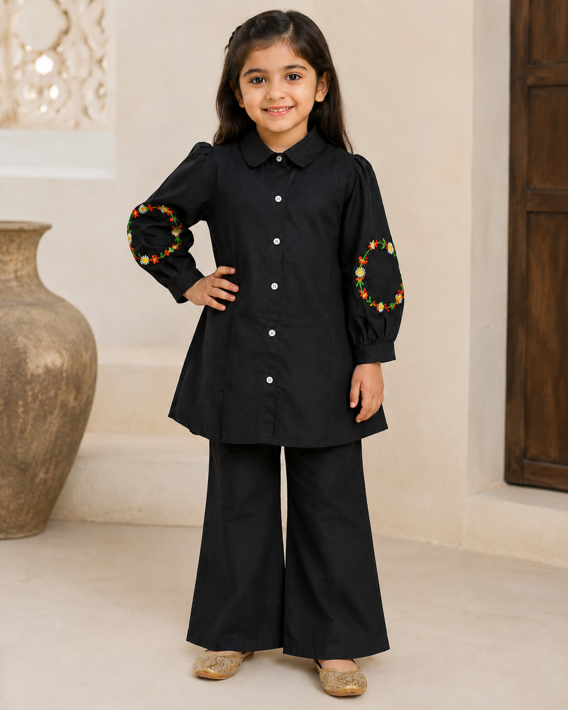 Embroidered Cord Set