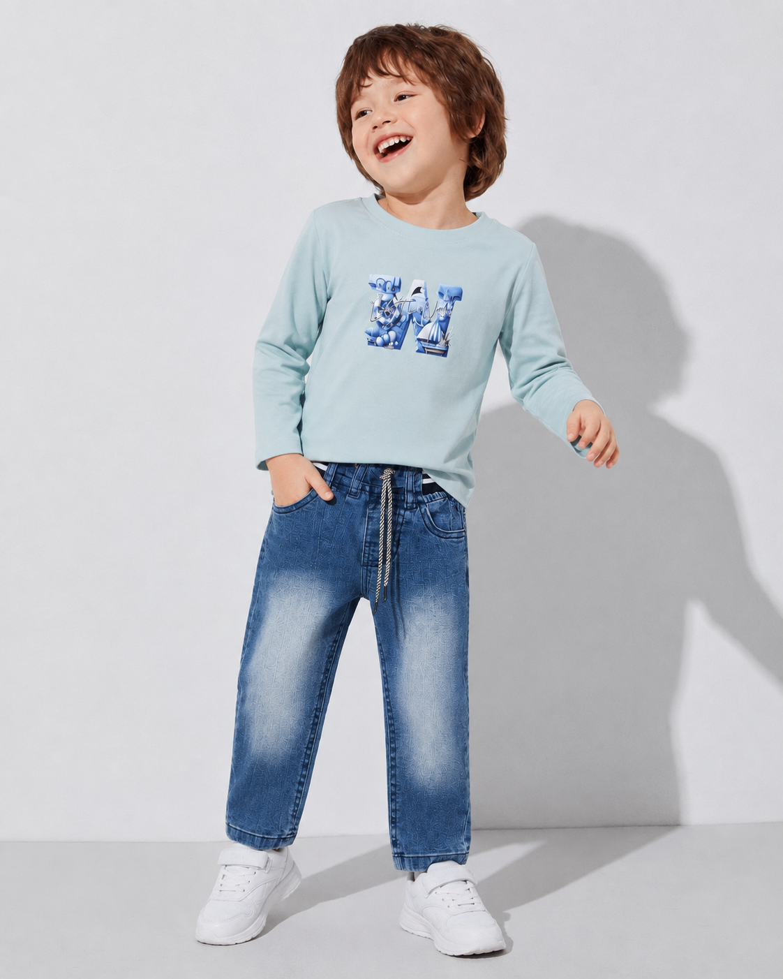 Printed Tee W/Denim